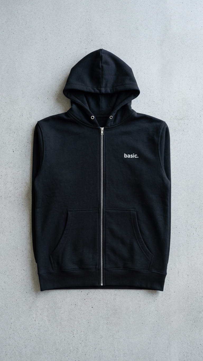 basic. zip up.